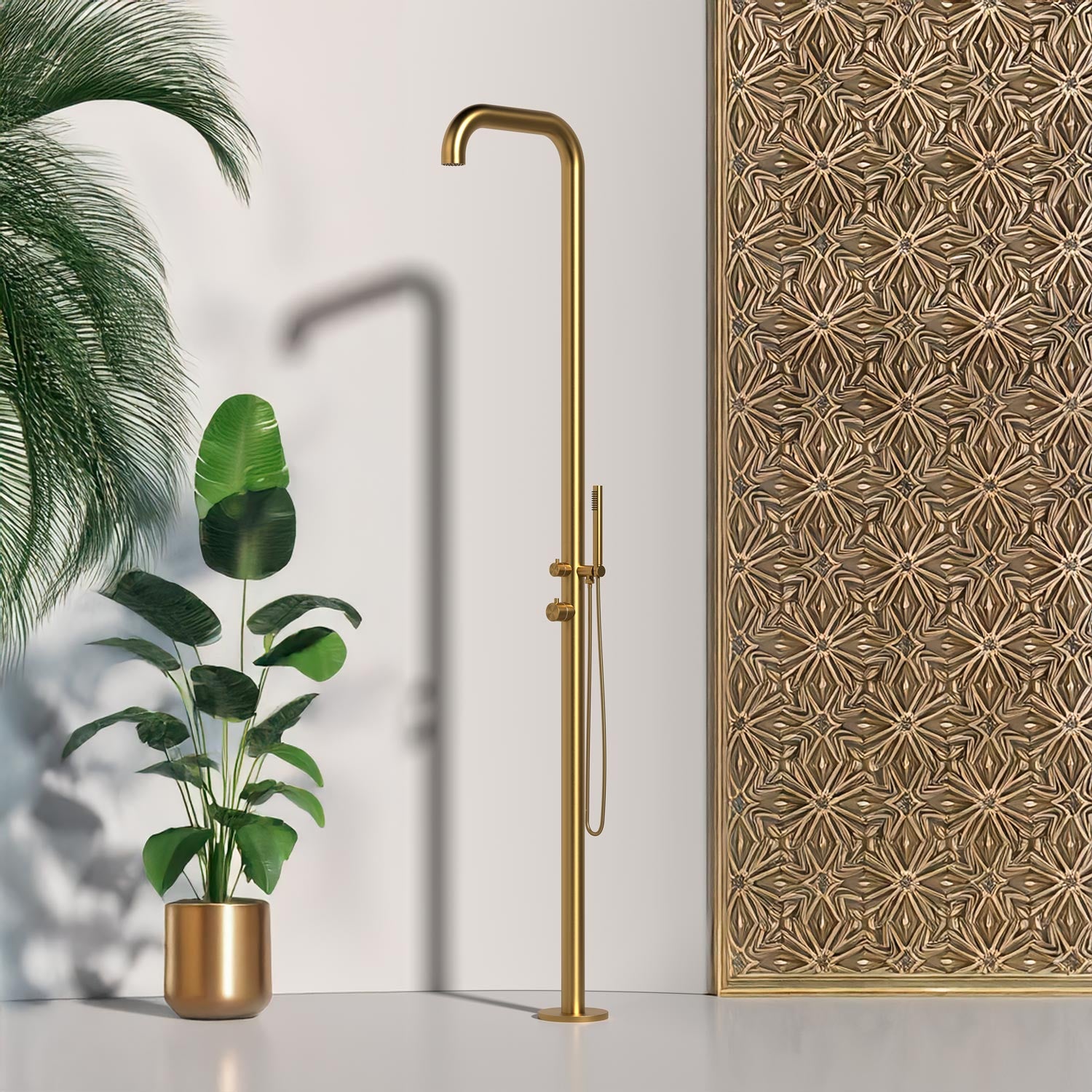 Doccia Esterna In Acciaio Inox 316l Color Oro Eleganza e Durata