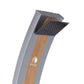 Doccia Solare Grigia In Alluminio Con Fascia Legno e Soffion