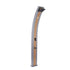 Doccia Solare Grigia In Alluminio Con Fascia Legno e Soffion