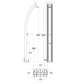 Doccia Solare Nera In Alluminio 40 Litri Con Fascia Inox