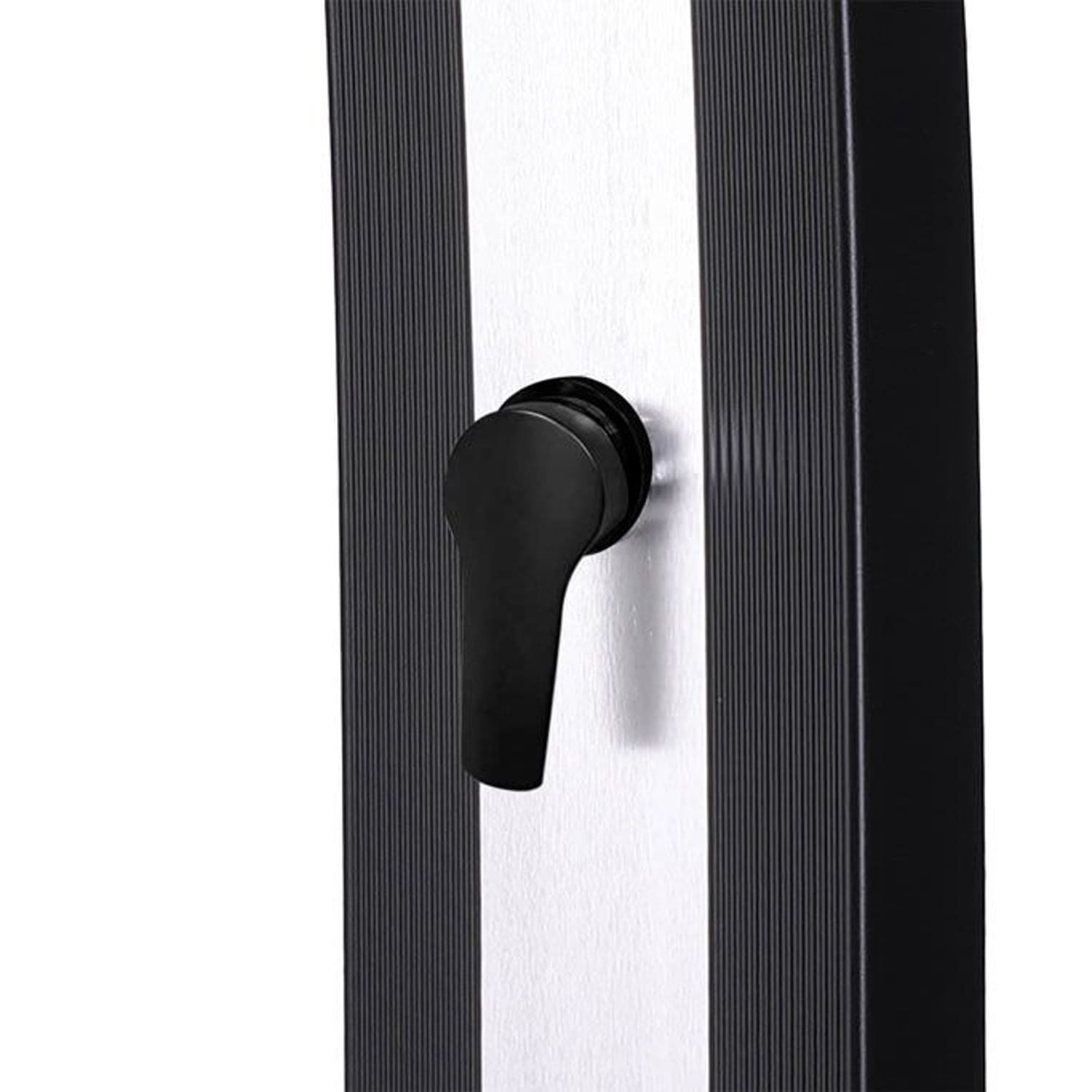 Doccia Solare Nera In Alluminio 40 Litri Con Fascia Inox
