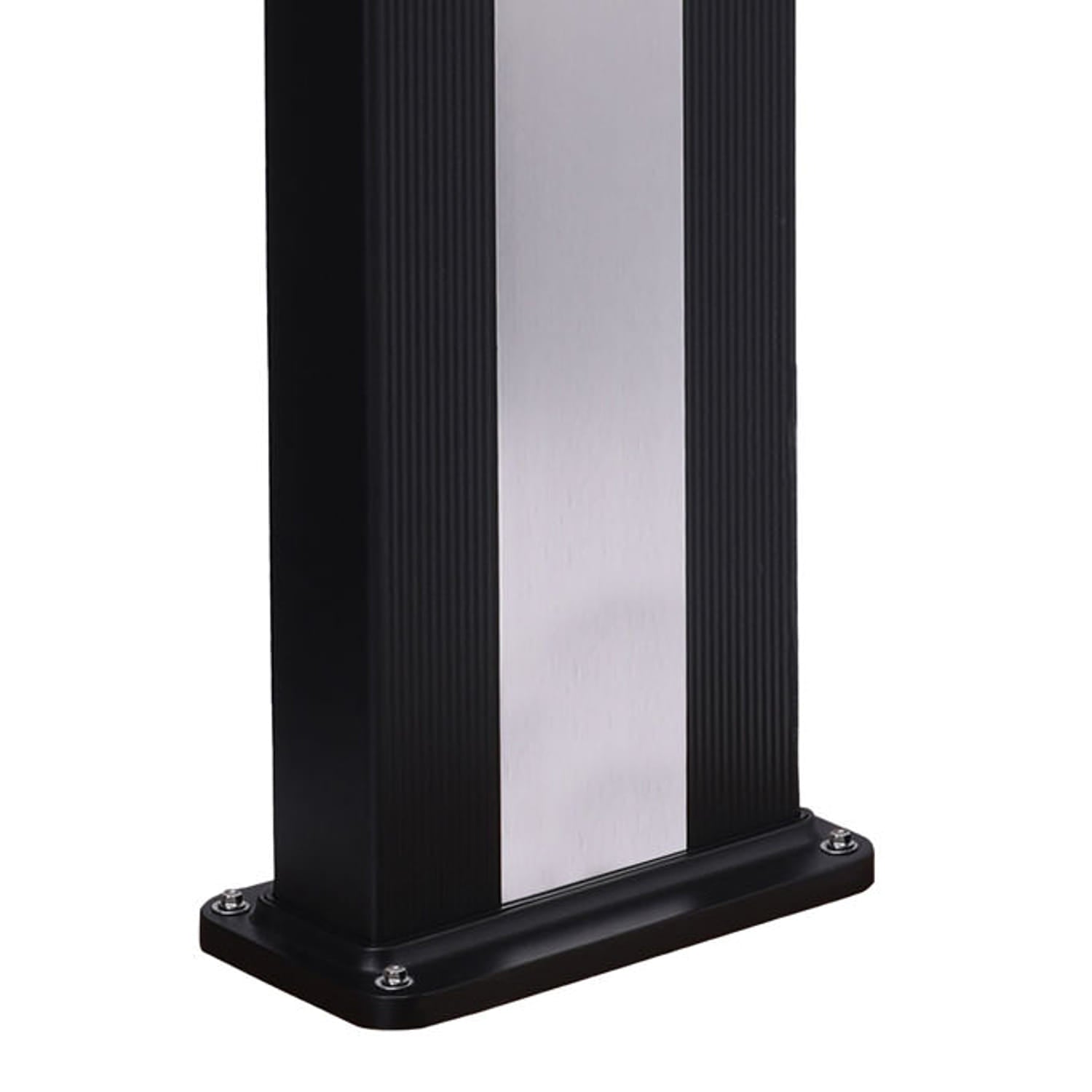 Doccia Solare Nera In Alluminio 40 Litri Con Fascia Inox