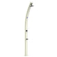 Doccia Solare In Alluminio Bianca Da 25 Litri Con Soffione Rotondo Da 15 Cm Miscelatore e Rubinetto Lavapiedi Struttura Curva Per Esterno Altezza 226 Cm Ideale Per Piscine Giardini Beb Hotel e Campeggi Acquisto Sicuro Consegna Veloce e Garanzia