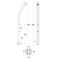 Doccia Solare In Alluminio Bianca Da 25 Litri Con Soffione Rotondo Da 15 Cm Miscelatore e Rubinetto Lavapiedi Struttura Curva Per Esterno Altezza 226 Cm Ideale Per Piscine Giardini Beb Hotel e Campeggi Acquisto Sicuro Consegna Veloce e Garanzia