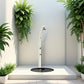 Doccia Solare In Alluminio Bianca Da 25 Litri Con Soffione Rotondo Da 15 Cm Miscelatore e Rubinetto Lavapiedi Struttura Curva Per Esterno Altezza 226 Cm Ideale Per Piscine Giardini Beb Hotel e Campeggi Acquisto Sicuro Consegna Veloce e Garanzia