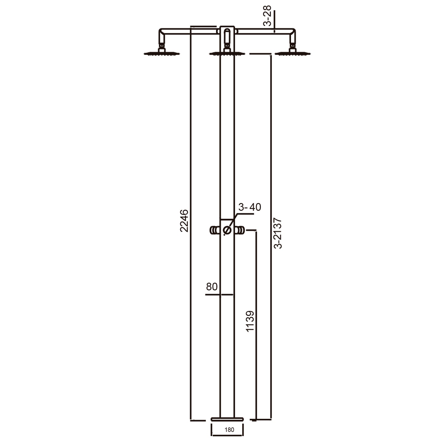 Doccia Esterna Inox Cerbero 3t Eleganza e Robustezza