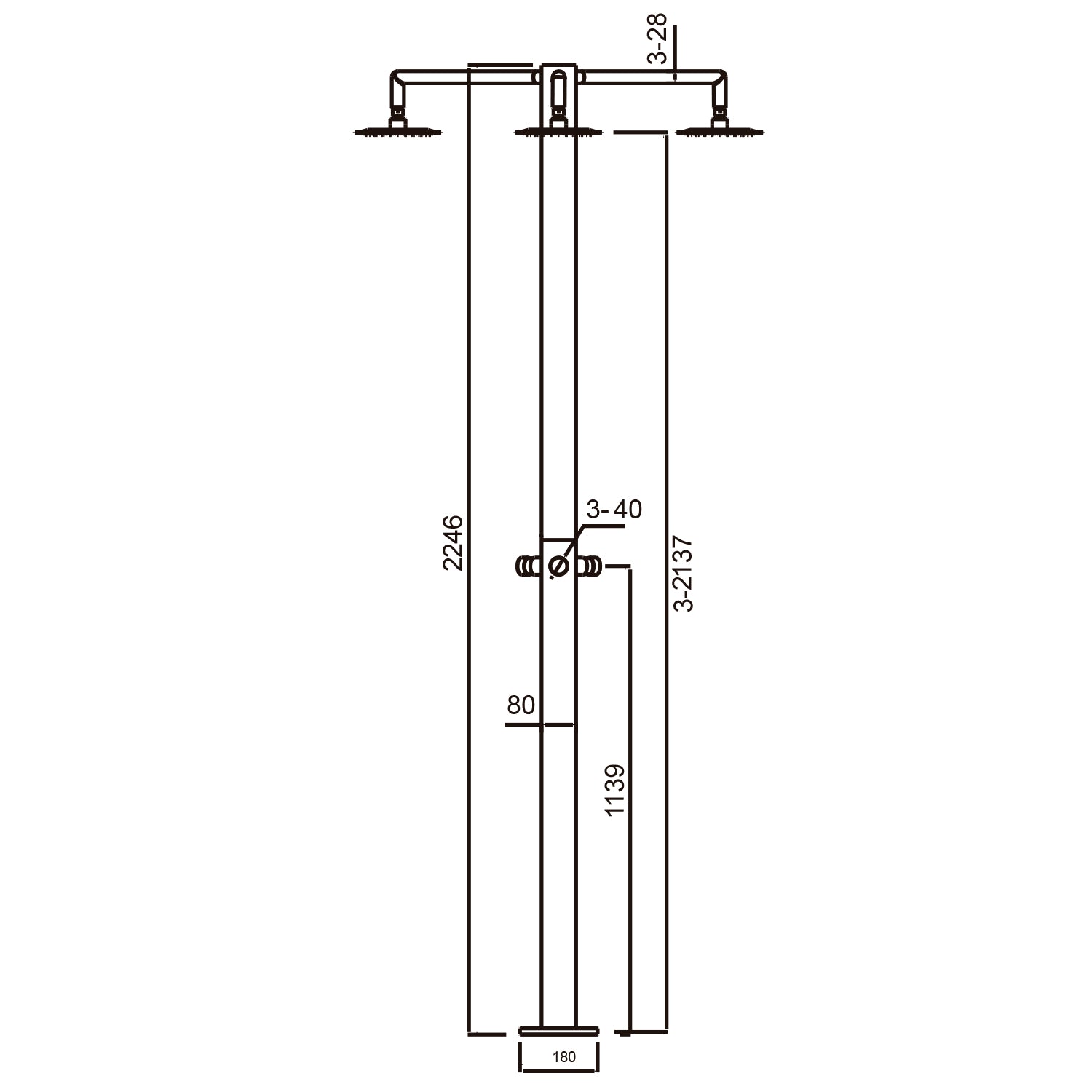 Doccia Esterna Inox Cerbero 3t Eleganza e Robustezza