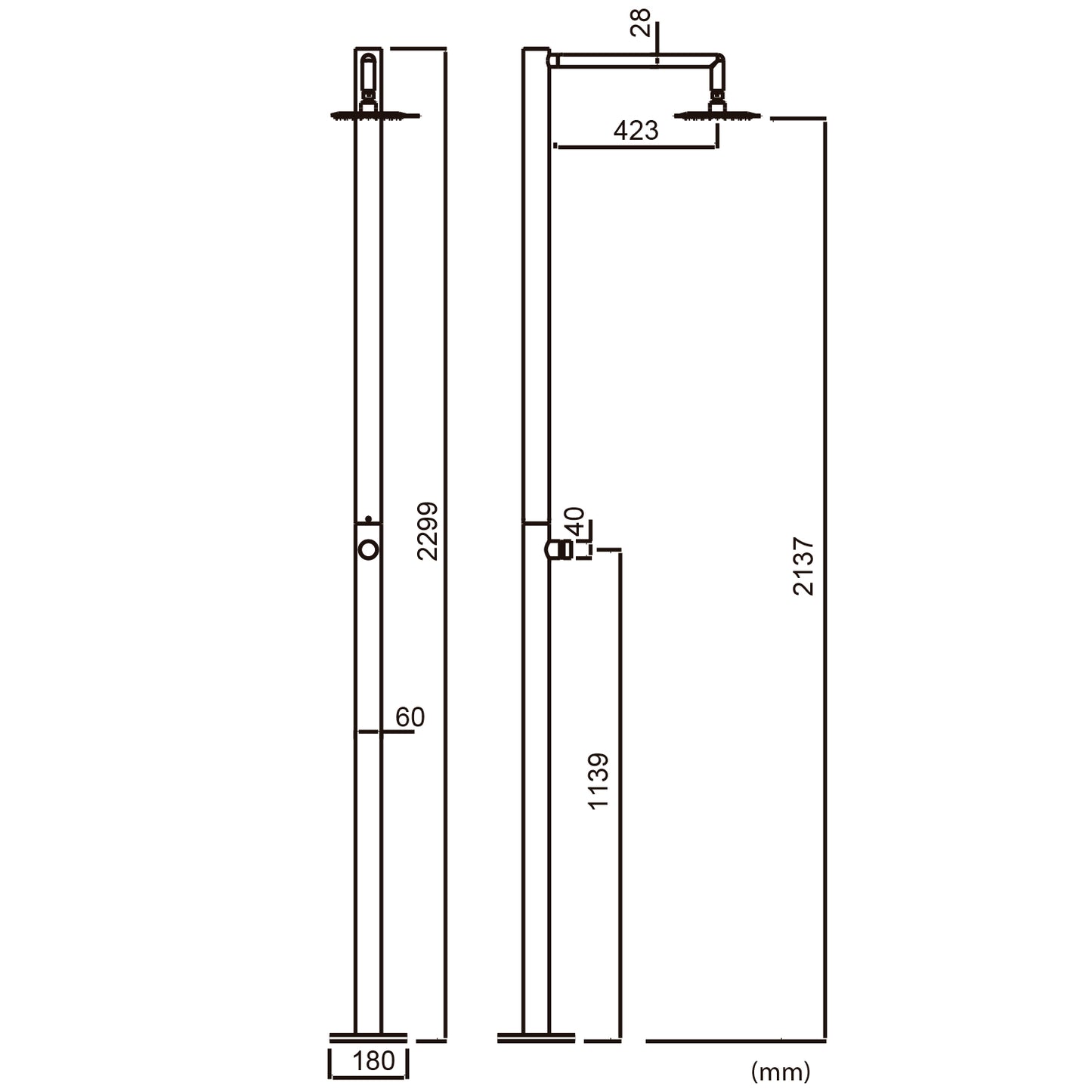 Colonna Doccia Inox Polifemo Design Elegante e Resistente