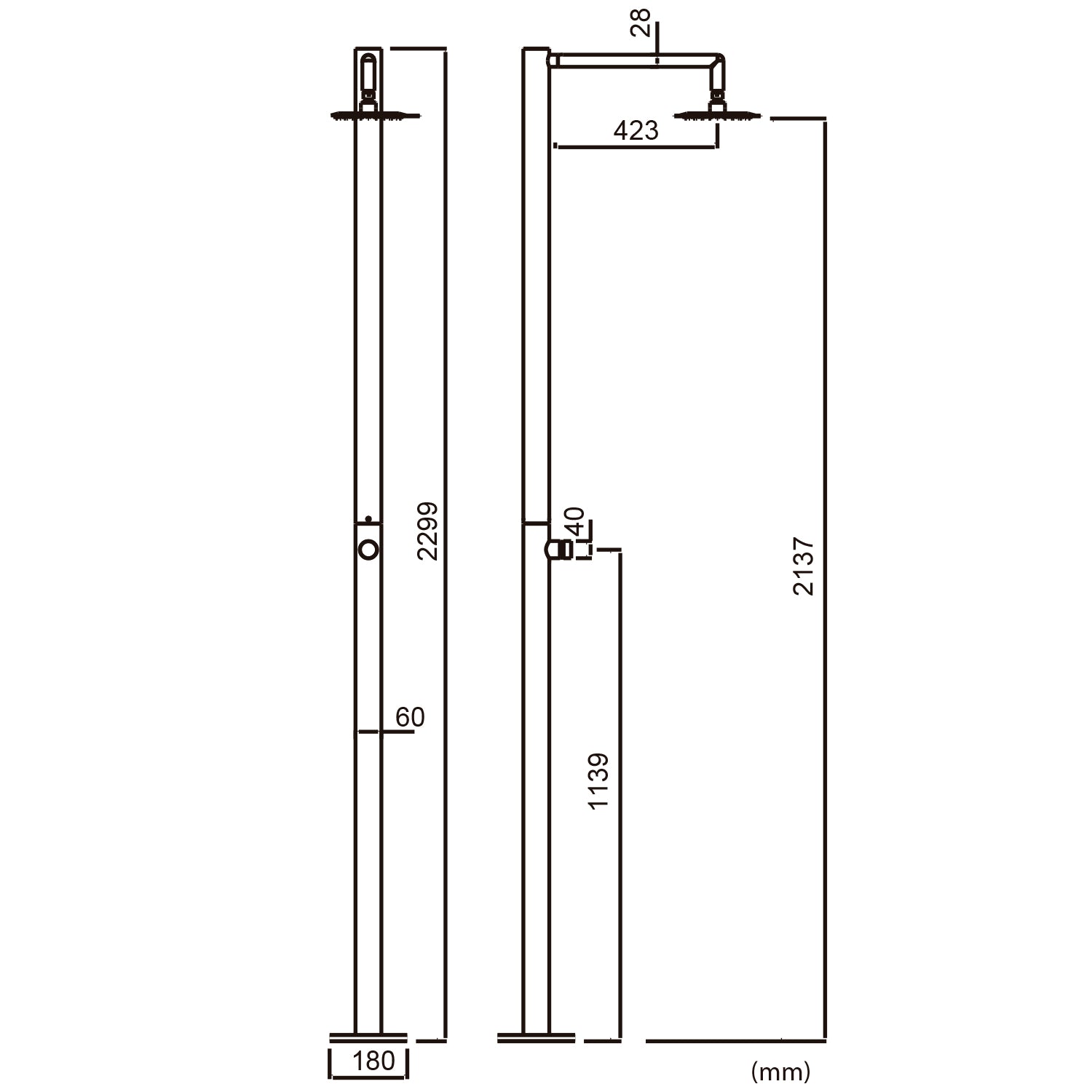 Colonna Doccia Inox Polifemo Design Elegante e Resistente