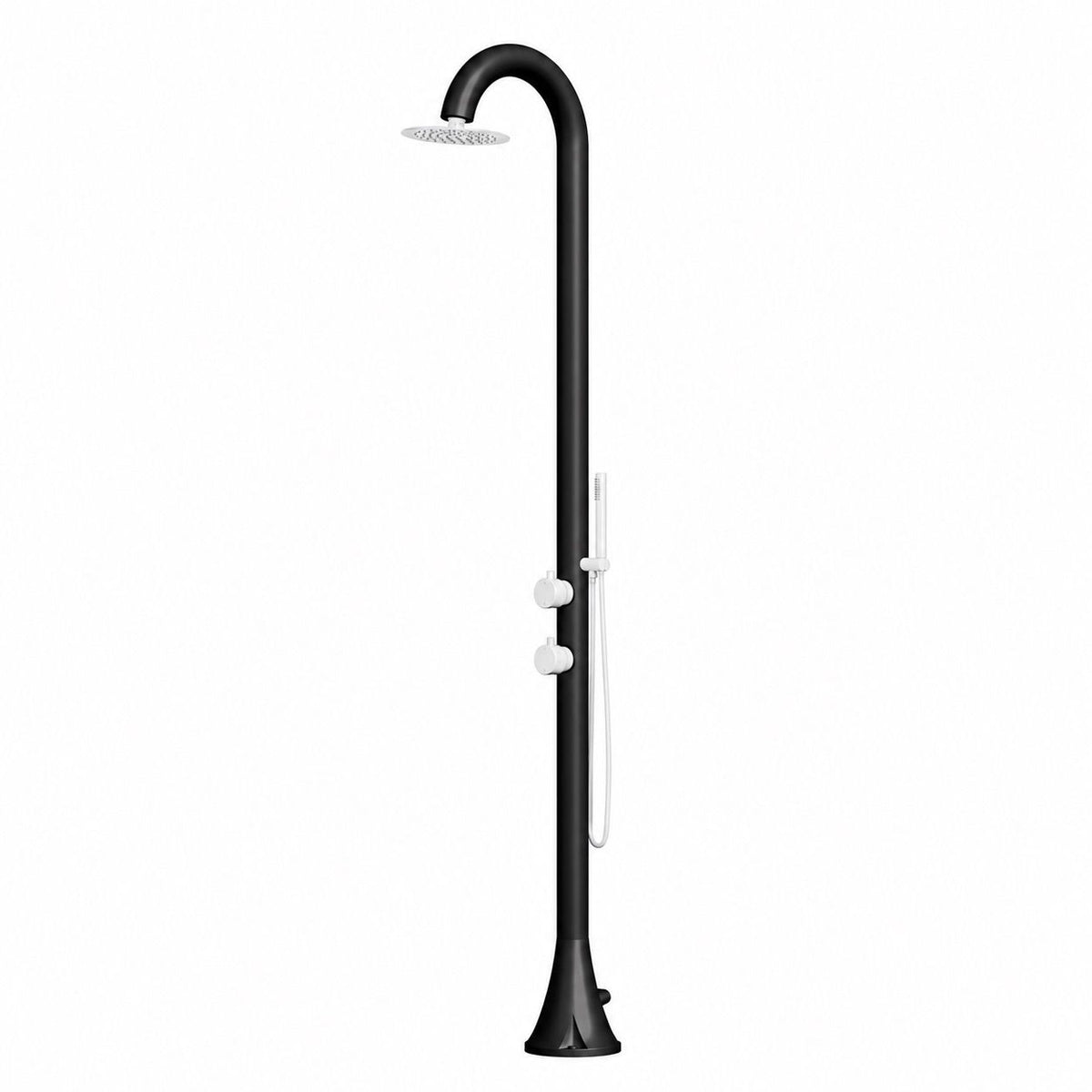 doccia inox luna d nera con monocomando bianco
