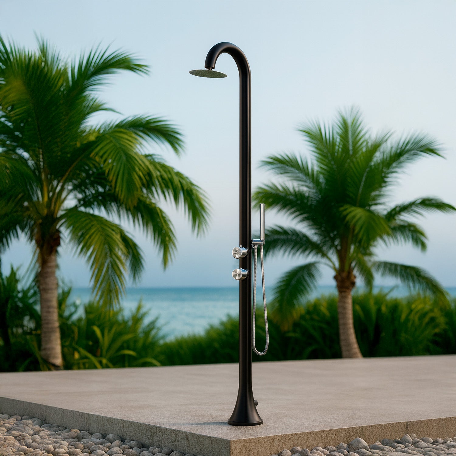 Doccia Luna D Nera Inox 316L Eleganza e Durabilita