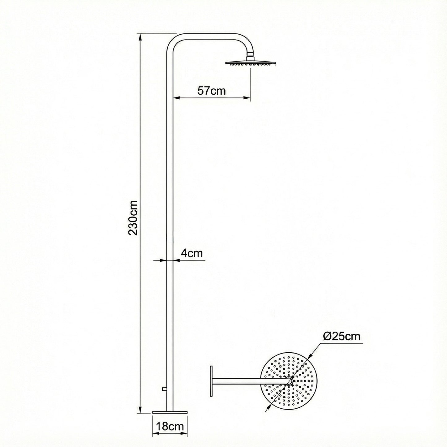 doccia esterna inox 316l oro pvd nora eleganza e durata ga