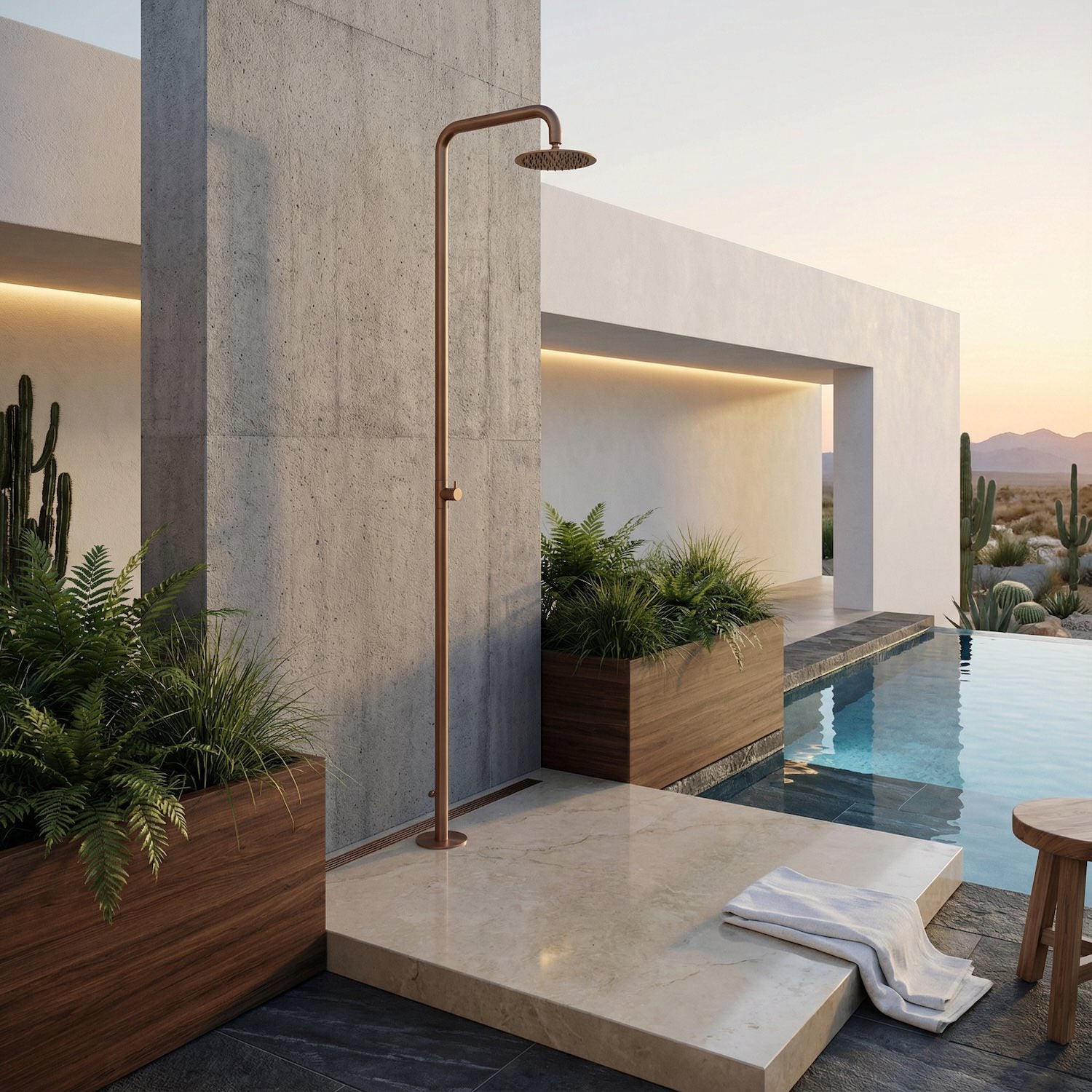 doccia esterna sined nora oro rosa eleganza qualita durata a