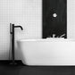 Rubinetto a Pavimento Nero Per Vasca Da Bagno Con Doccino Mobile