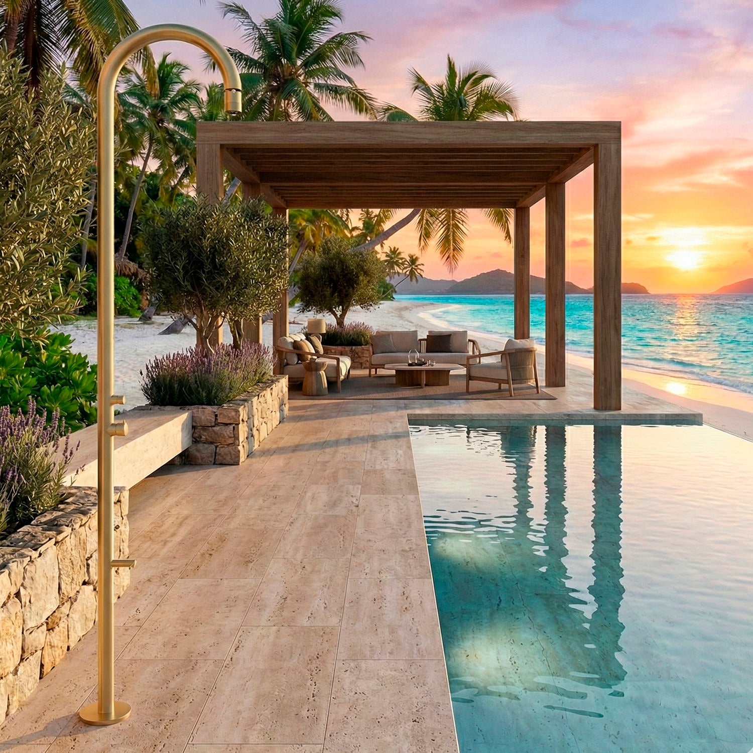 doccia orosei oro in acciaio inox 316l eleganza e durata