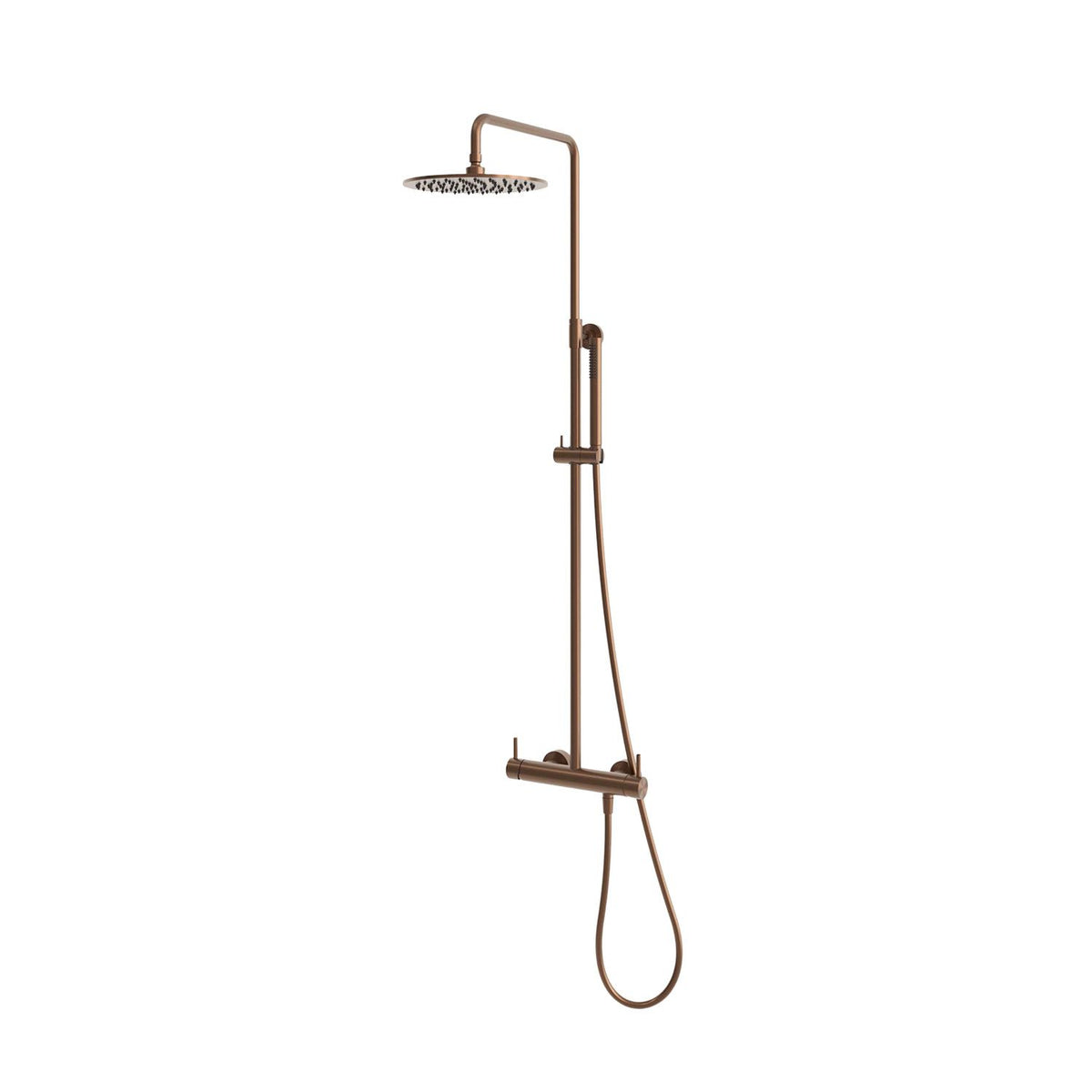 doccia da parete levante in acciaio inox 316l oro rosa elega
