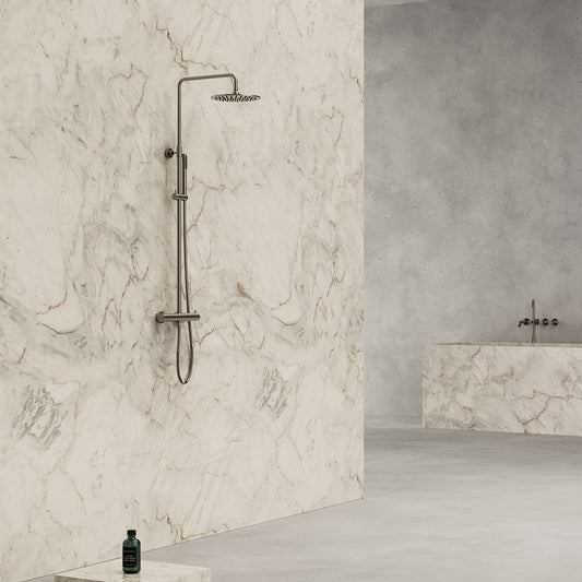 Doccia parete Levante termostatica inox 316L canna fucile