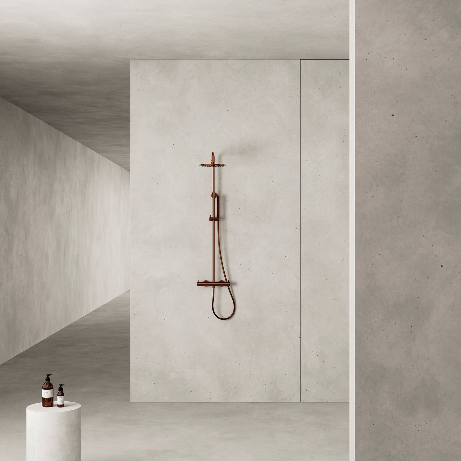 Doccia termostatica inox 316L oro rosa eleganza e qualita