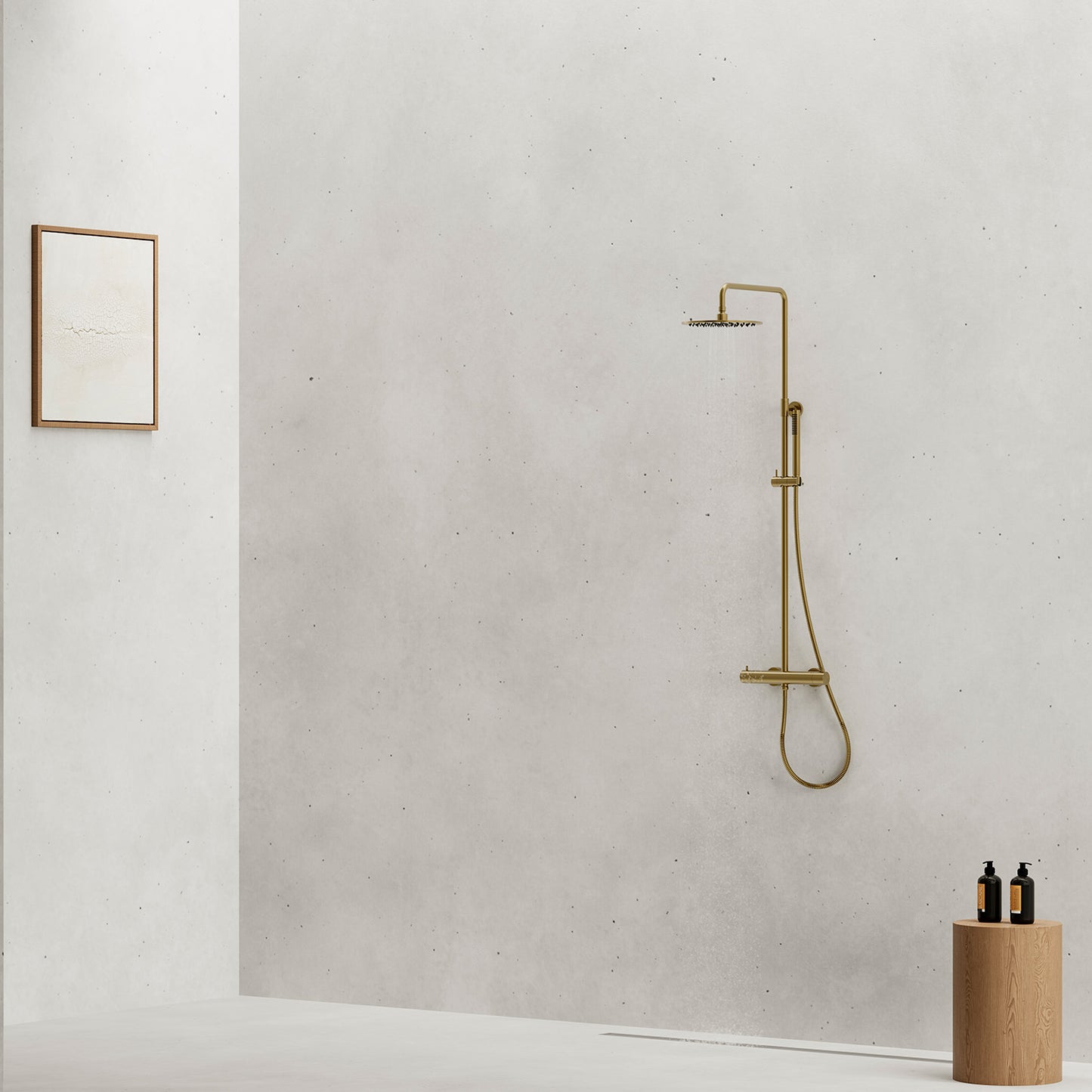 doccia parete levante oro sined design elegante e materiali
