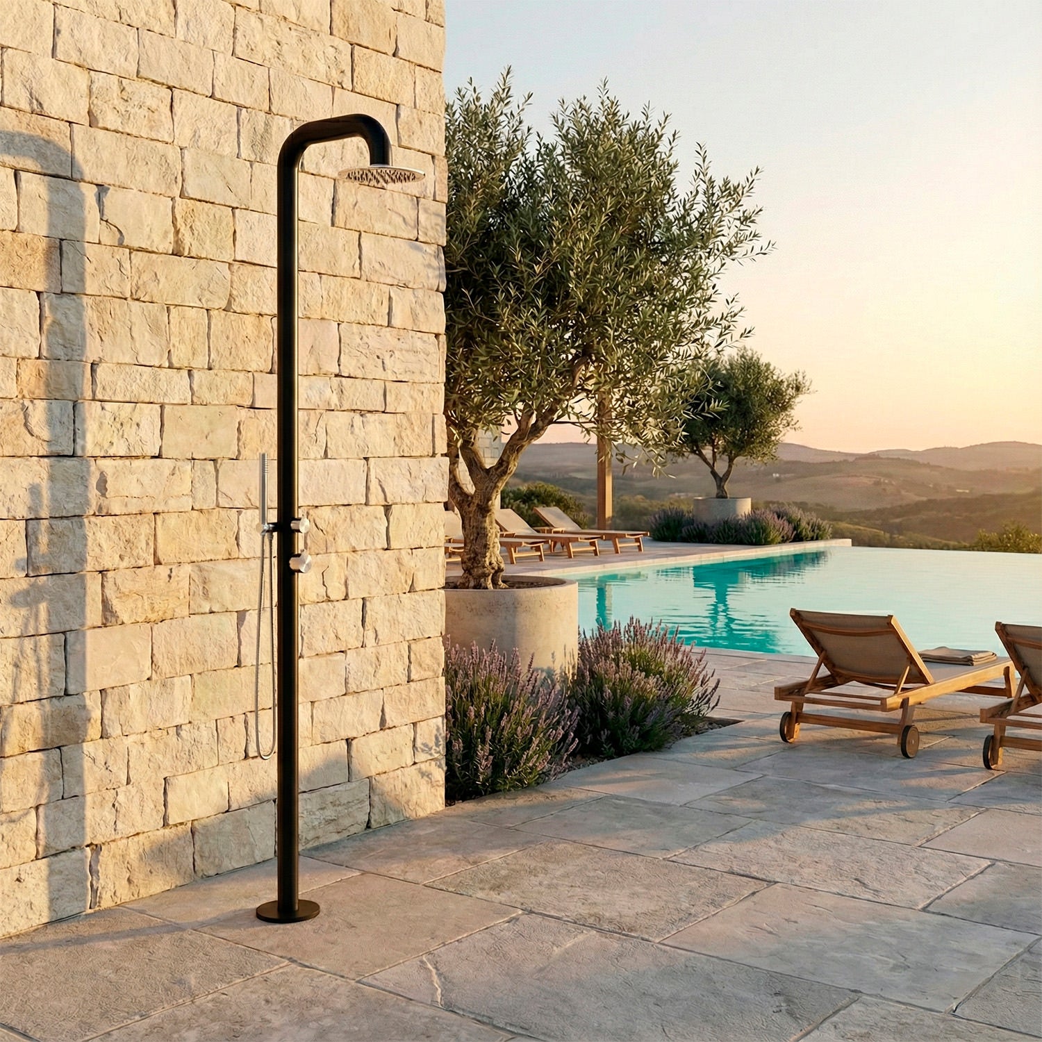 Doccia Nera Inox Pula Design Elegante e Resistente