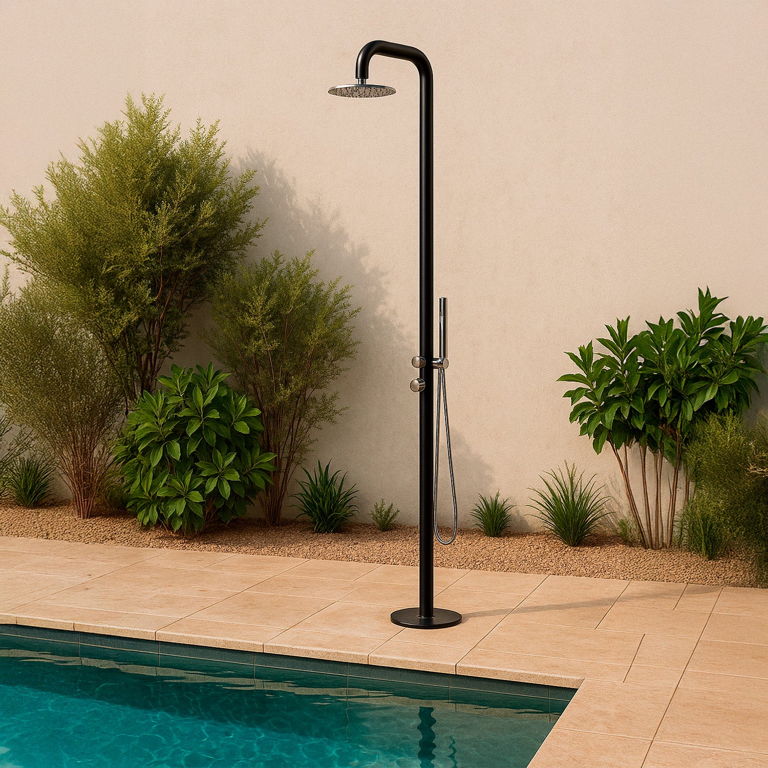 Doccia Nera Inox Pula Design Elegante e Resistente