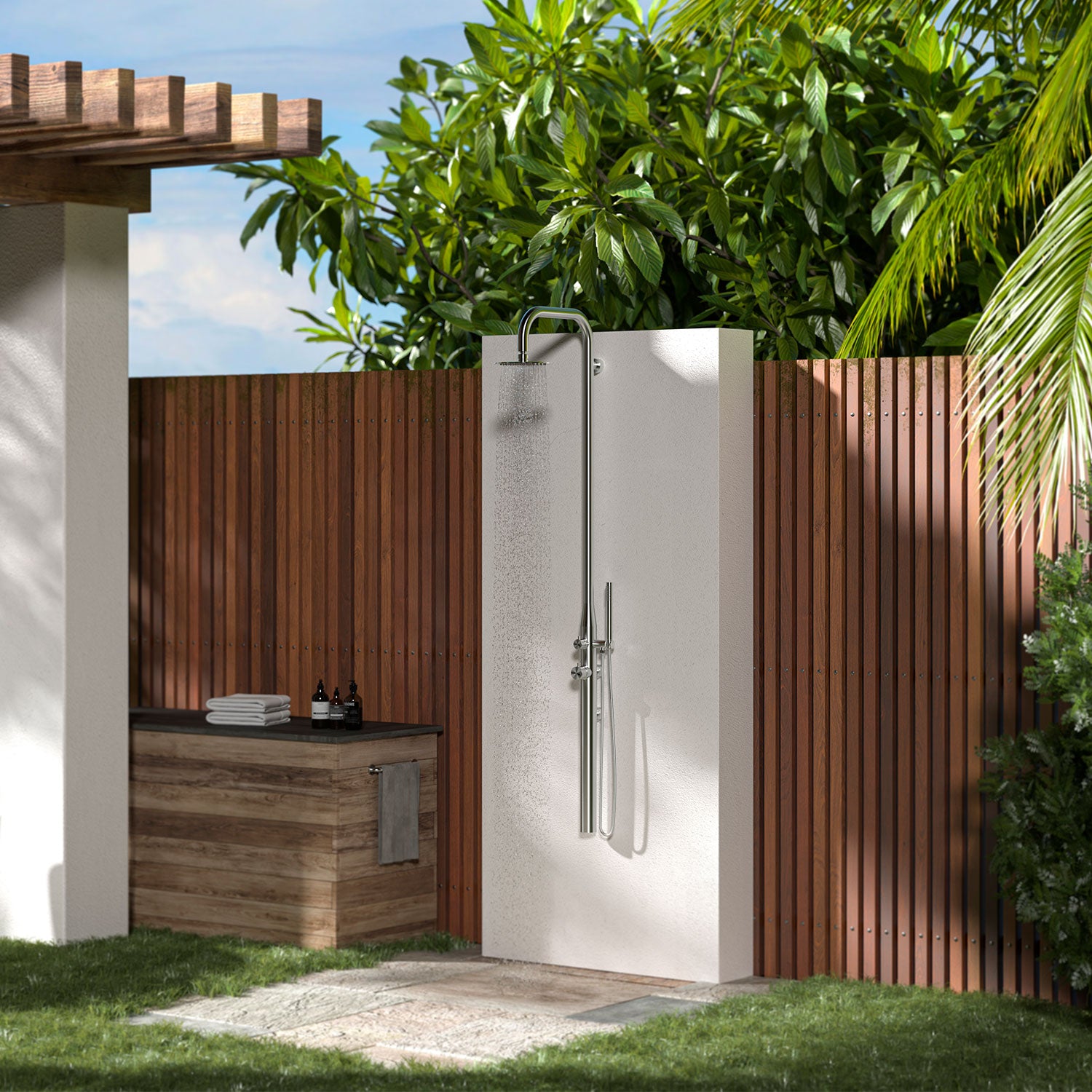 Doccia a Parete In Acciaio Inox 316l Design Elegante e Resistente