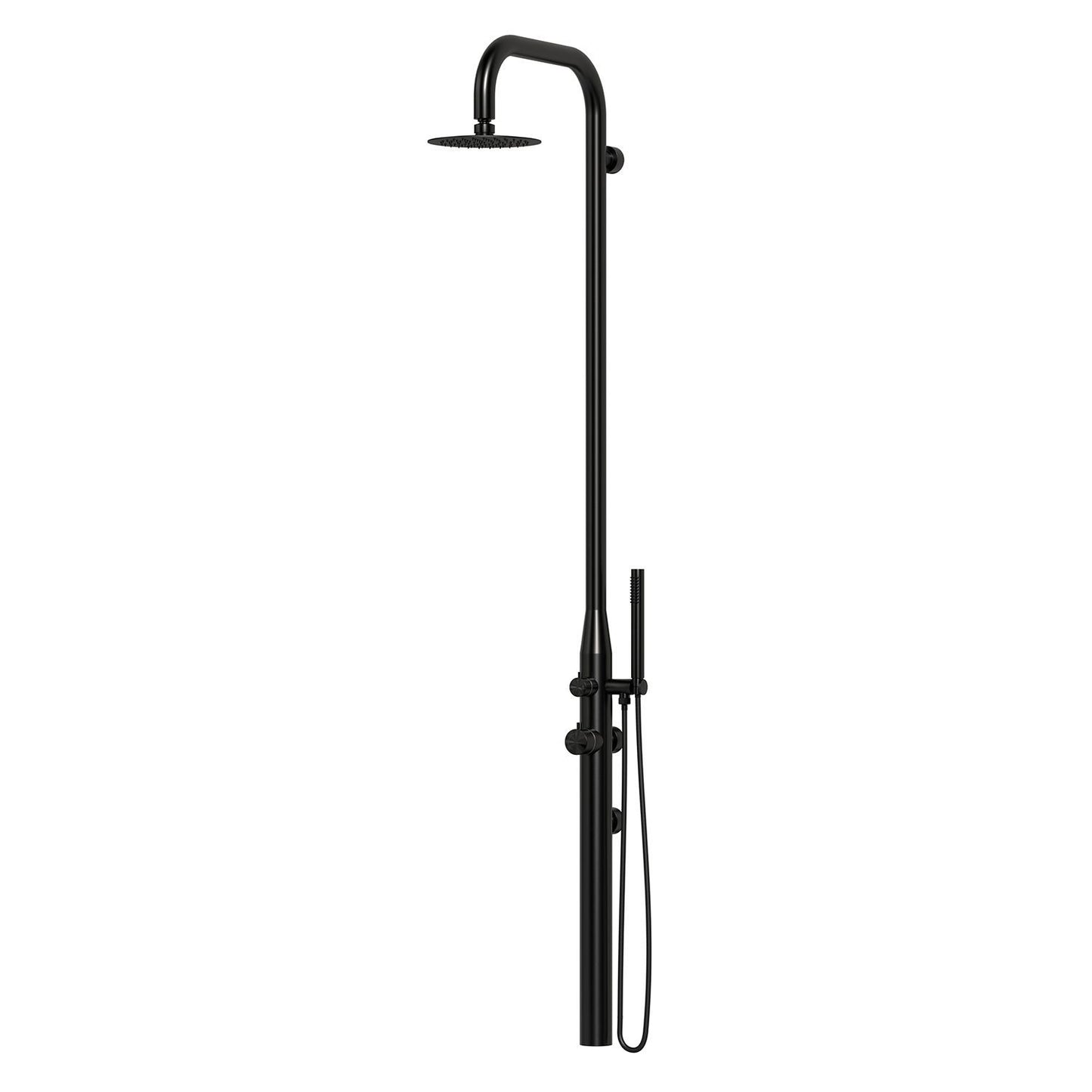 Doccia Nera a Parete In Acciaio Inox 316l Design Elegante e Resistente