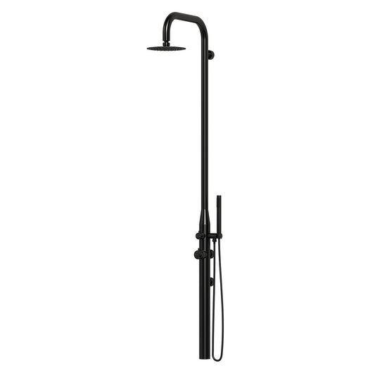 Duche preto de parede em aço inox 316L, design elegante e