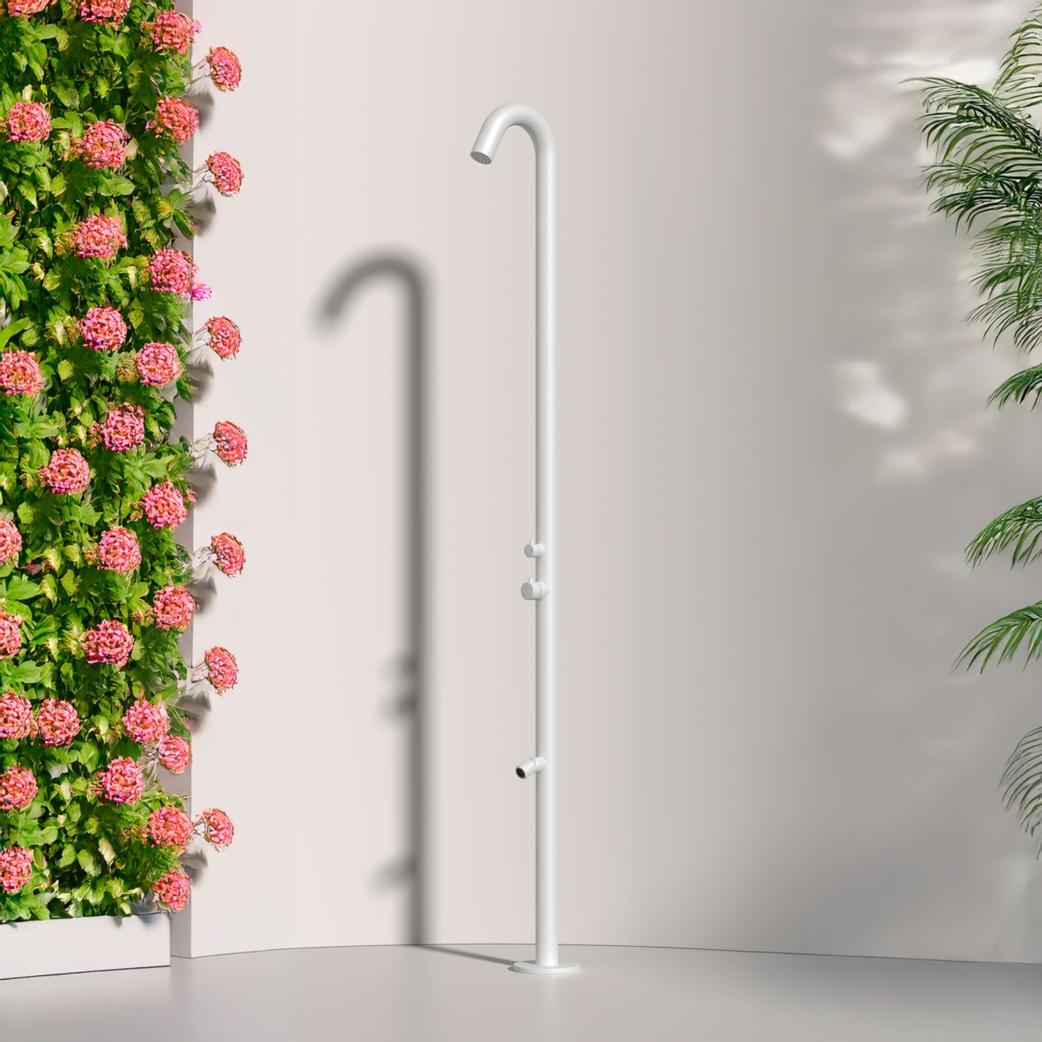 Doccia Esterna Inox Bianca Per Casa e Giardino