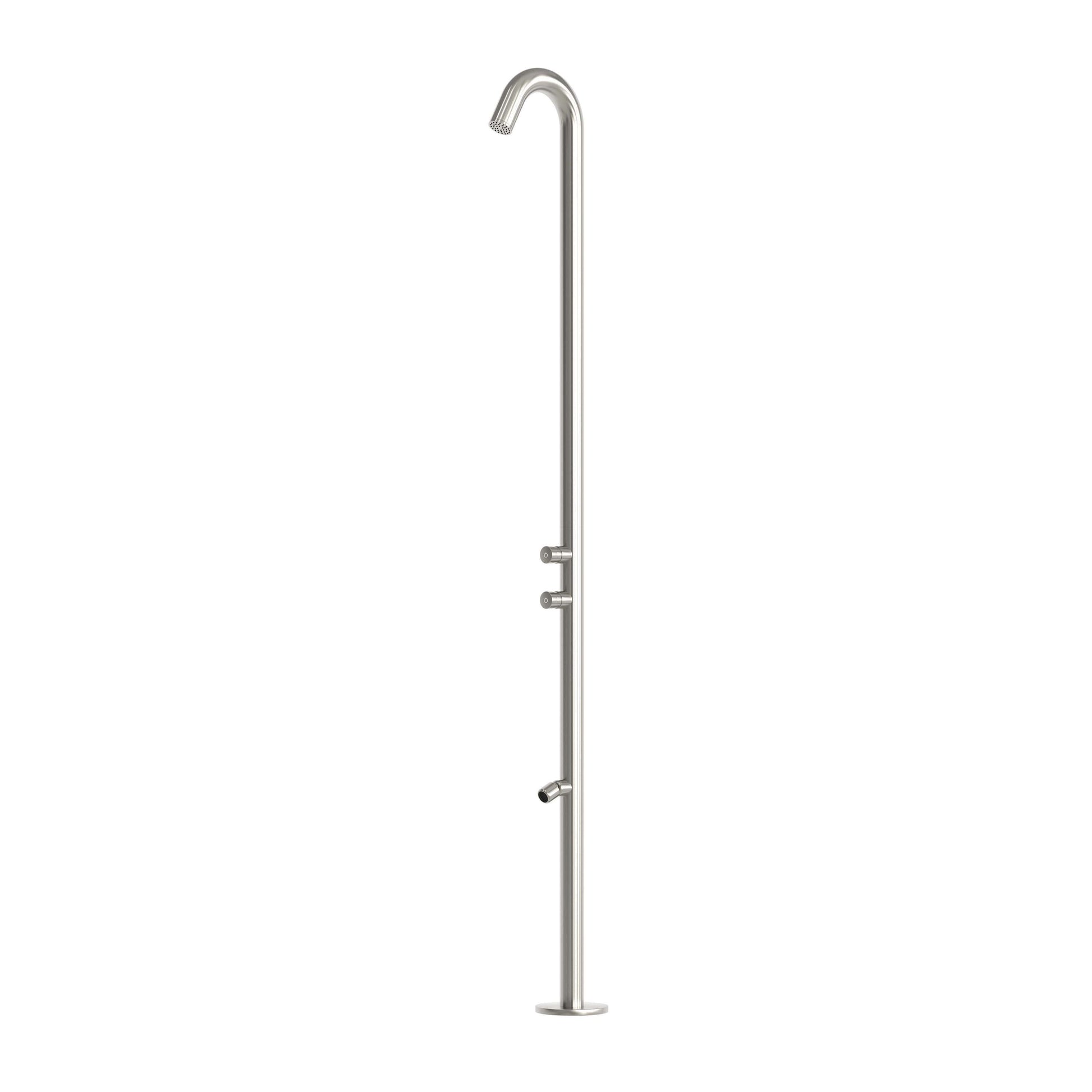 Doccia outdoor acqua fredda temporizzata inox 316L satinata