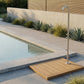 Doccia outdoor acqua fredda temporizzata inox 316L satinata