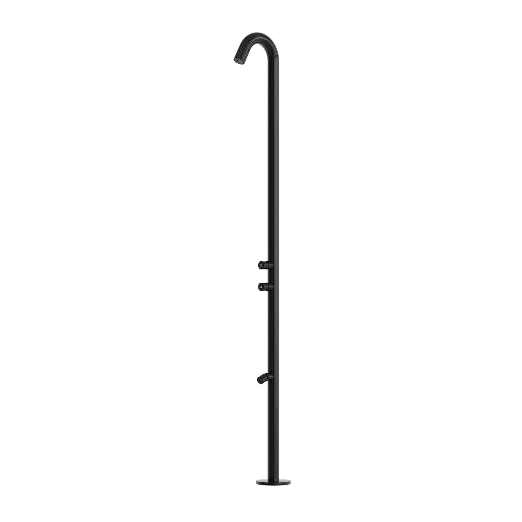 Doccia Esterna Nera Sined In Acciaio Inox 316l Design Elegante e Resistente Con Miscelatore Acqua Calda e Fredda Soffione Da 60 Mm Deviatore e Lavapiedi Integrato Ideale Per Ambienti Privati e Professionali Acquisto Sicuro Consegna Veloce Garanzi