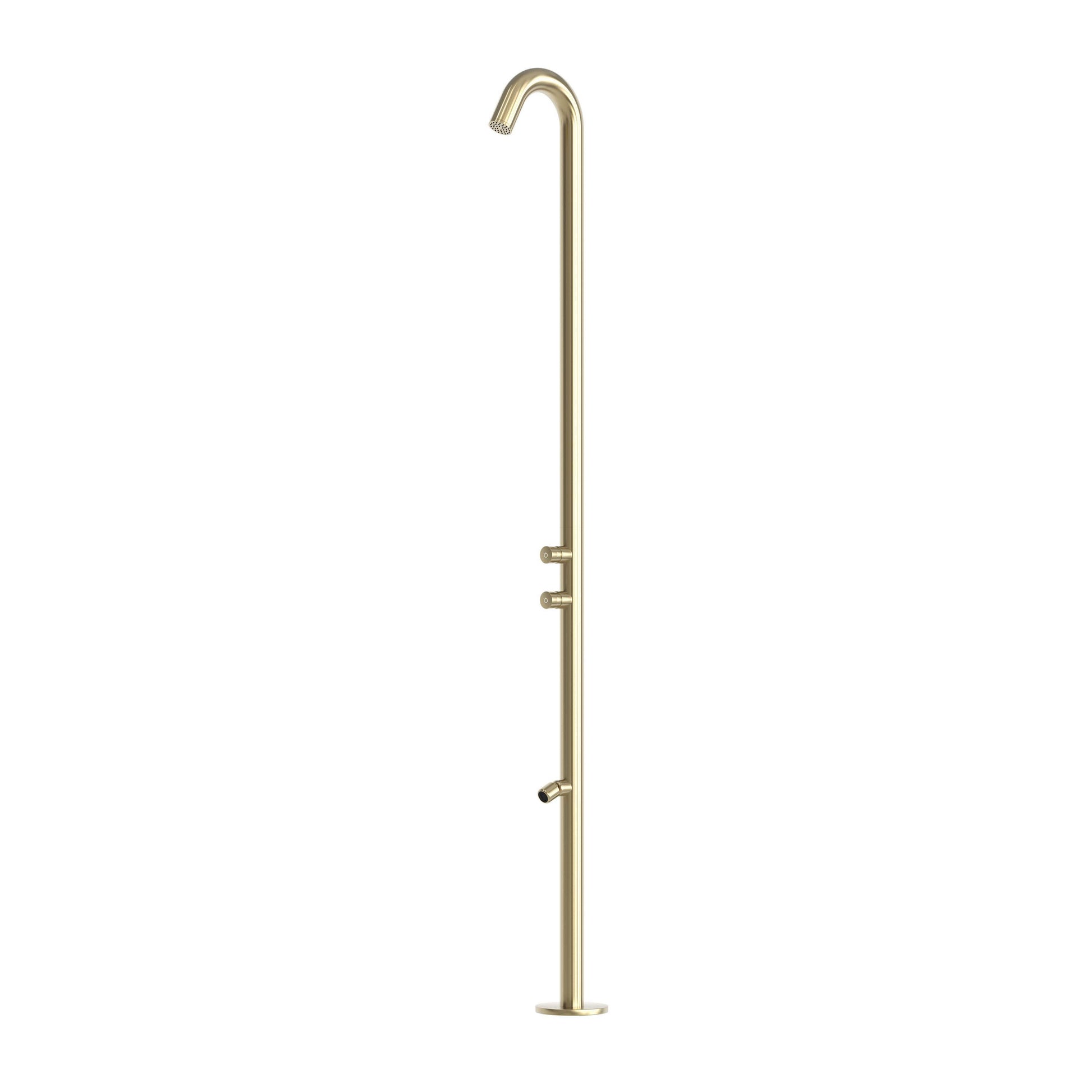 Doccia outdoor oro acqua fredda temporizzata inox 316L