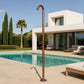 Doccia esterna oro rosa in acciaio inox 316L design elegante