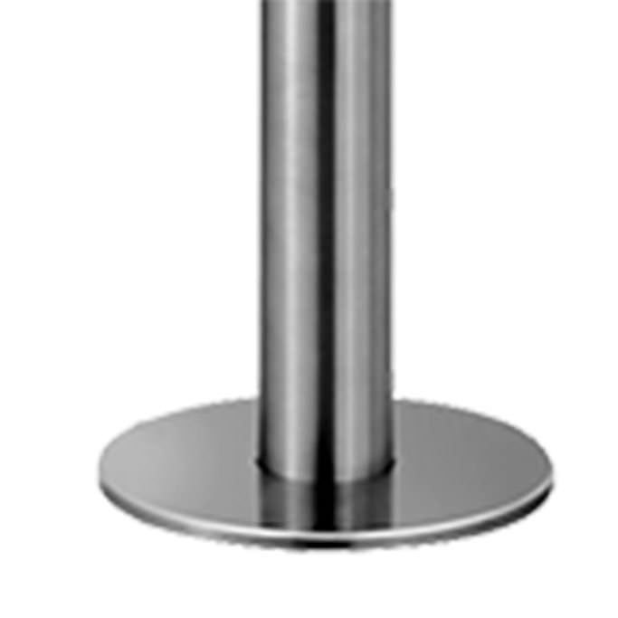 Sined Quartu Doccia Per Esterni In Acciaio 316l Con Soffione e Lavapiedi h 2289 Cm Inox Attacchi a Scomparsa Sulla Base