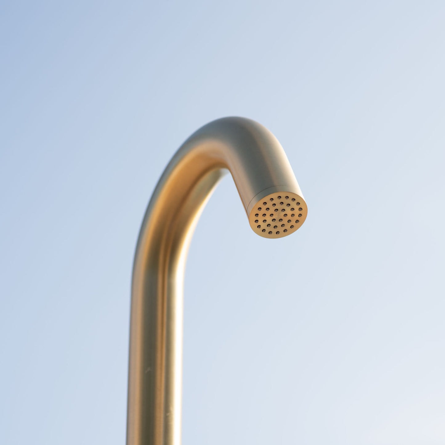 Doccia Esterna In Acciaio Inox Oro Spazzolato Per Giardino