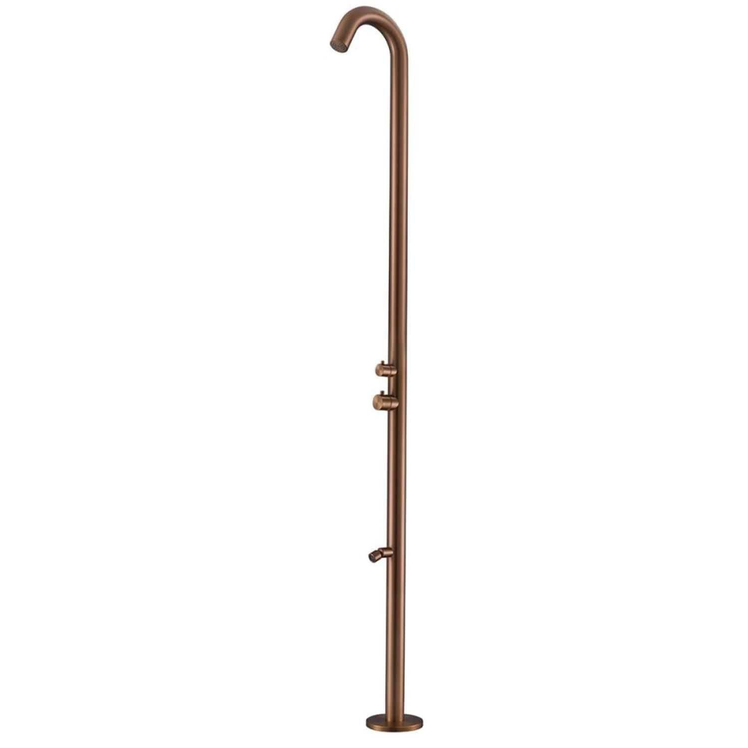 Doccia Esterna Oro Rosa In Acciaio Inox 316l Design Elegante e Resistente Acquisto Sicuro e Consegna Veloce