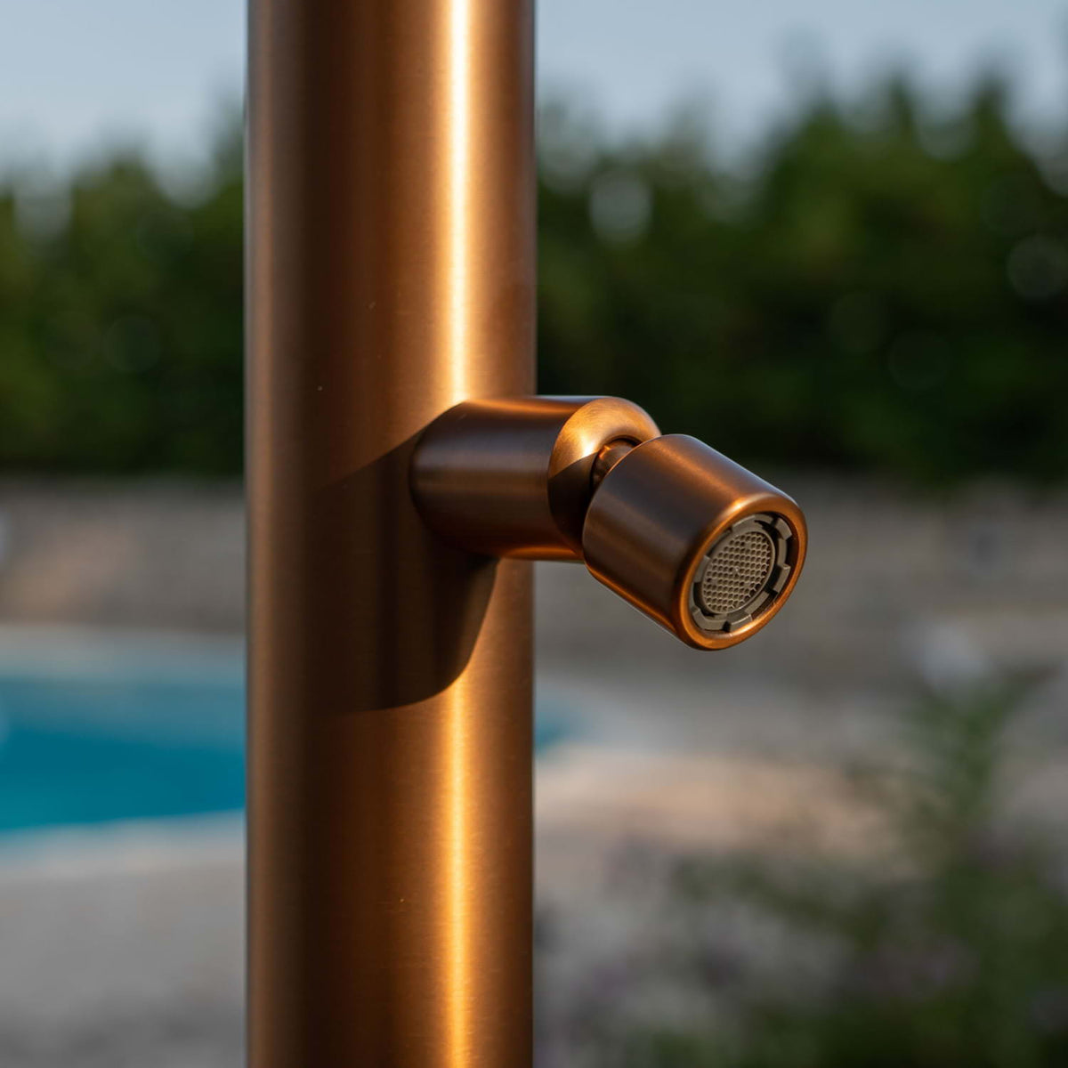 Doccia Esterna Oro Rosa In Acciaio Inox 316l Design Elegante