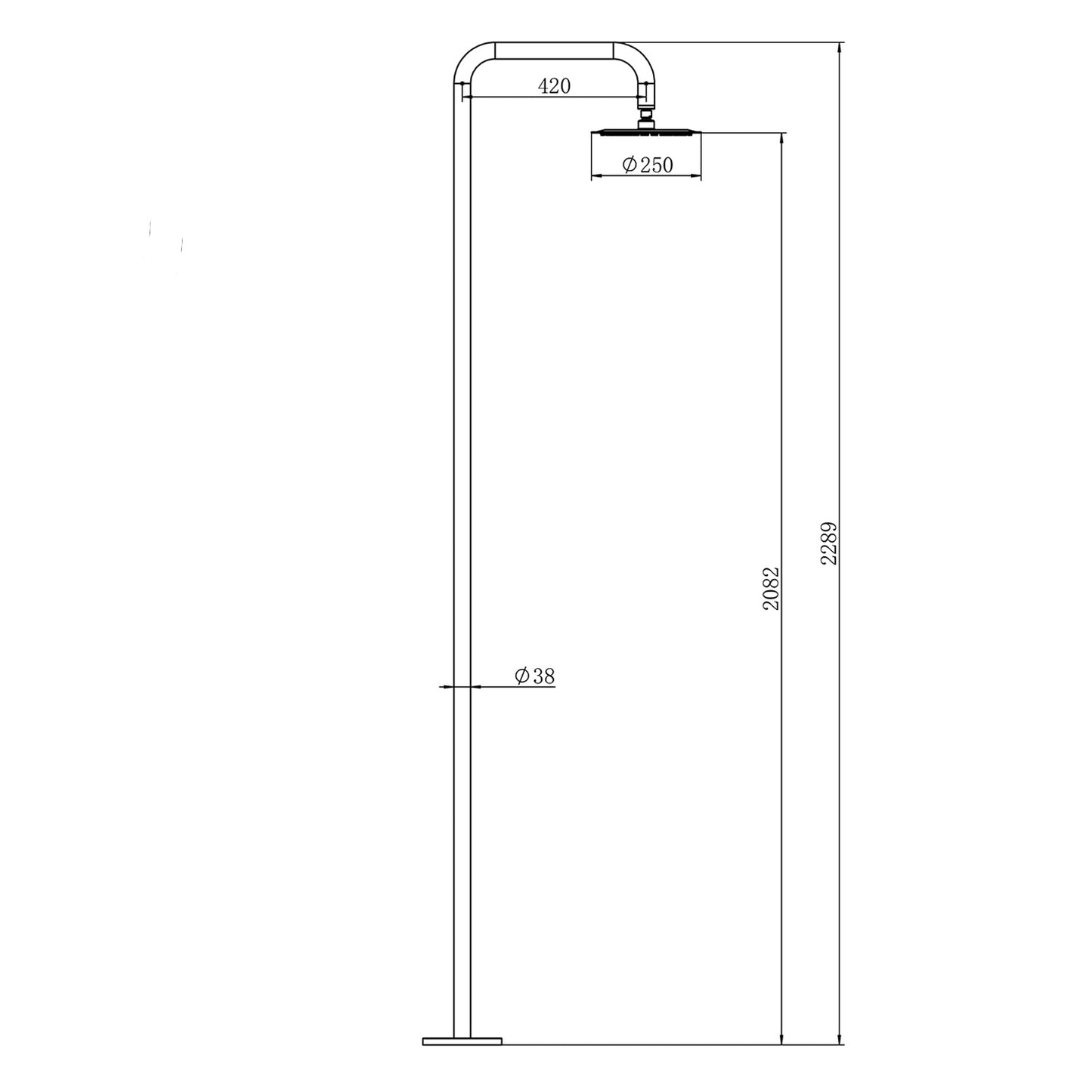 doccia esterna sined santadi oro in acciaio inox qualita e