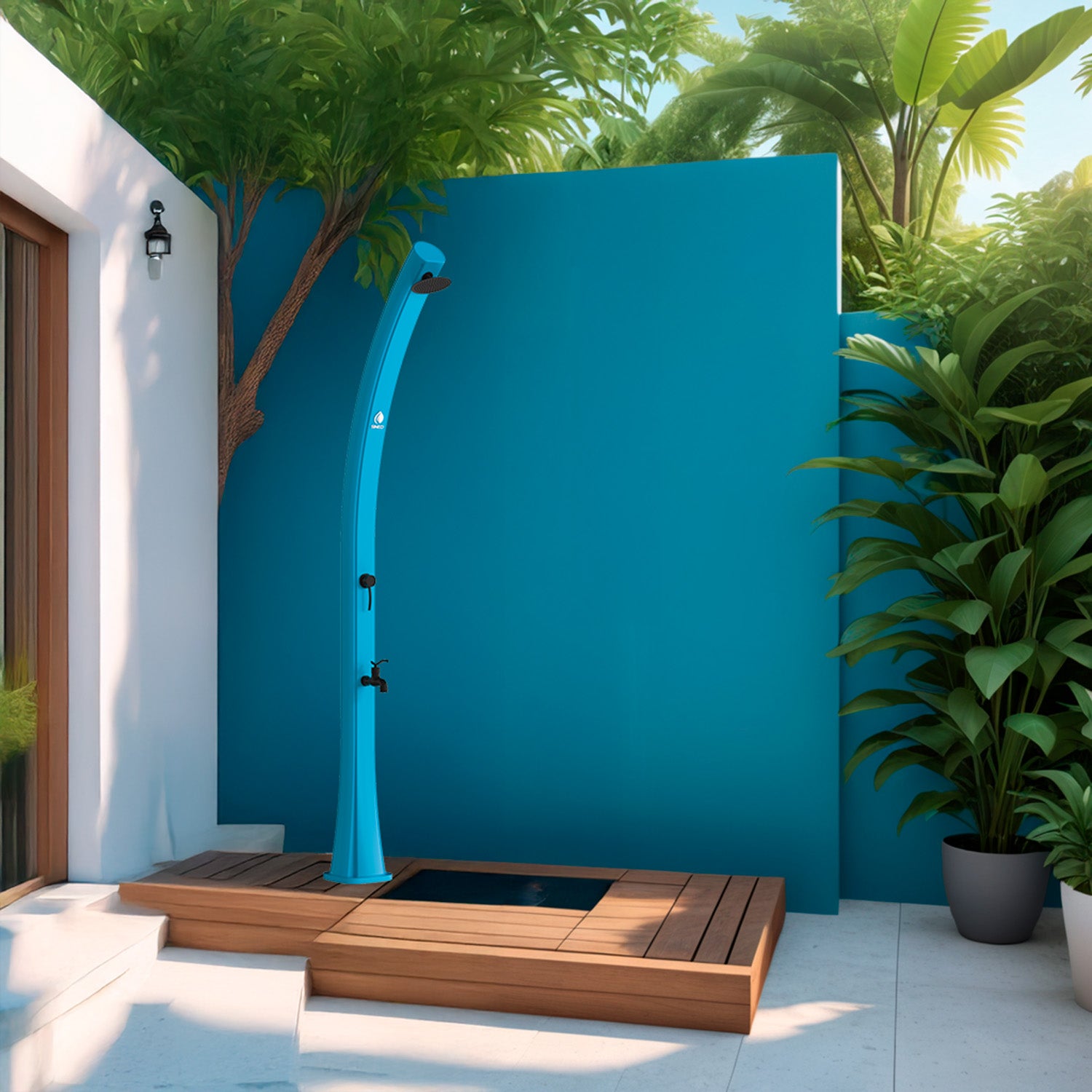 Doccia Blu Solare Sined Design Elegante Materiali Resistenti Acquisto Sicuro e Consegna Veloce