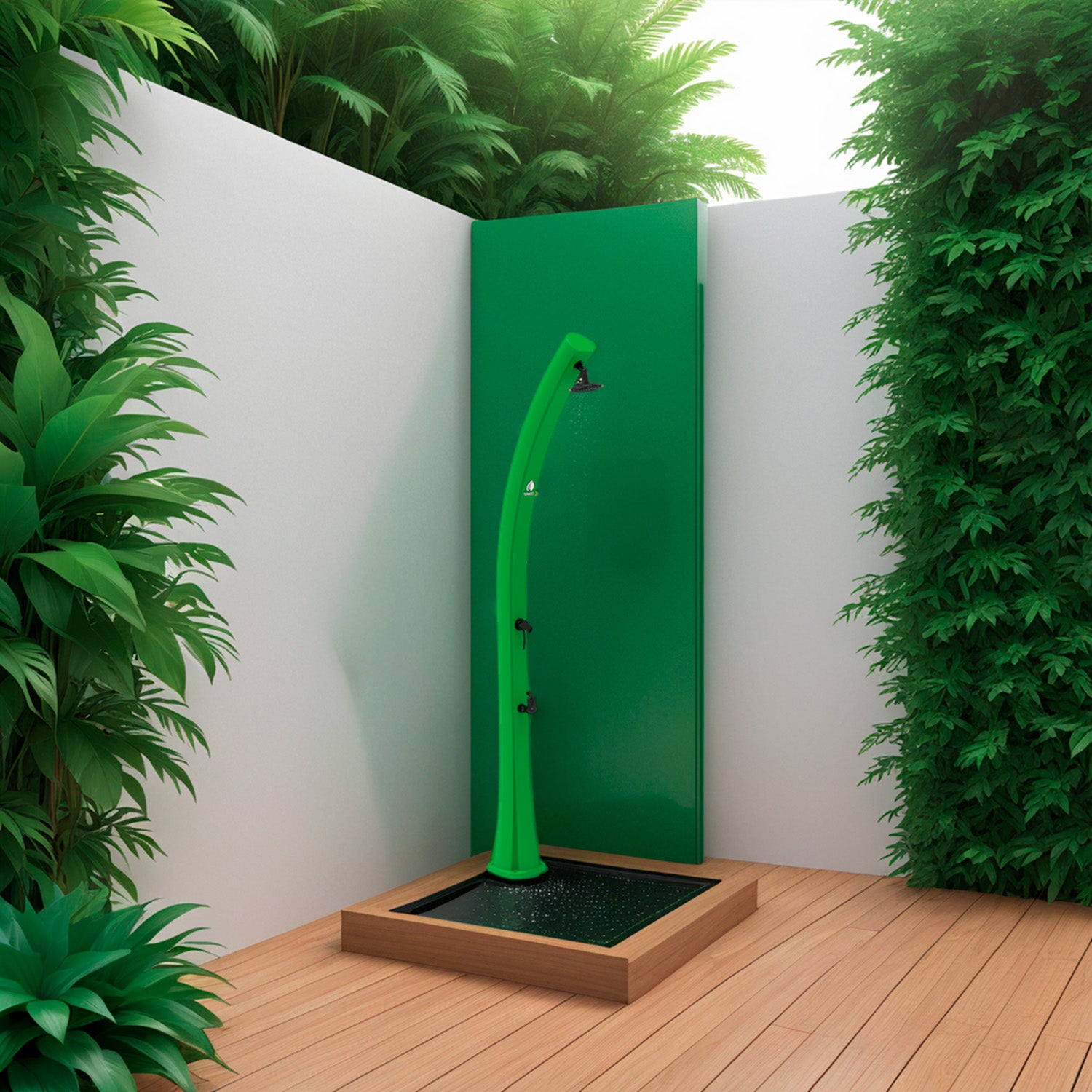 Doccia Solare Verde Sined Sole Per Giardino e Piscina