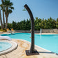 Doccia Solare Nera e Oro Per Giardino Soffione 20 Cm