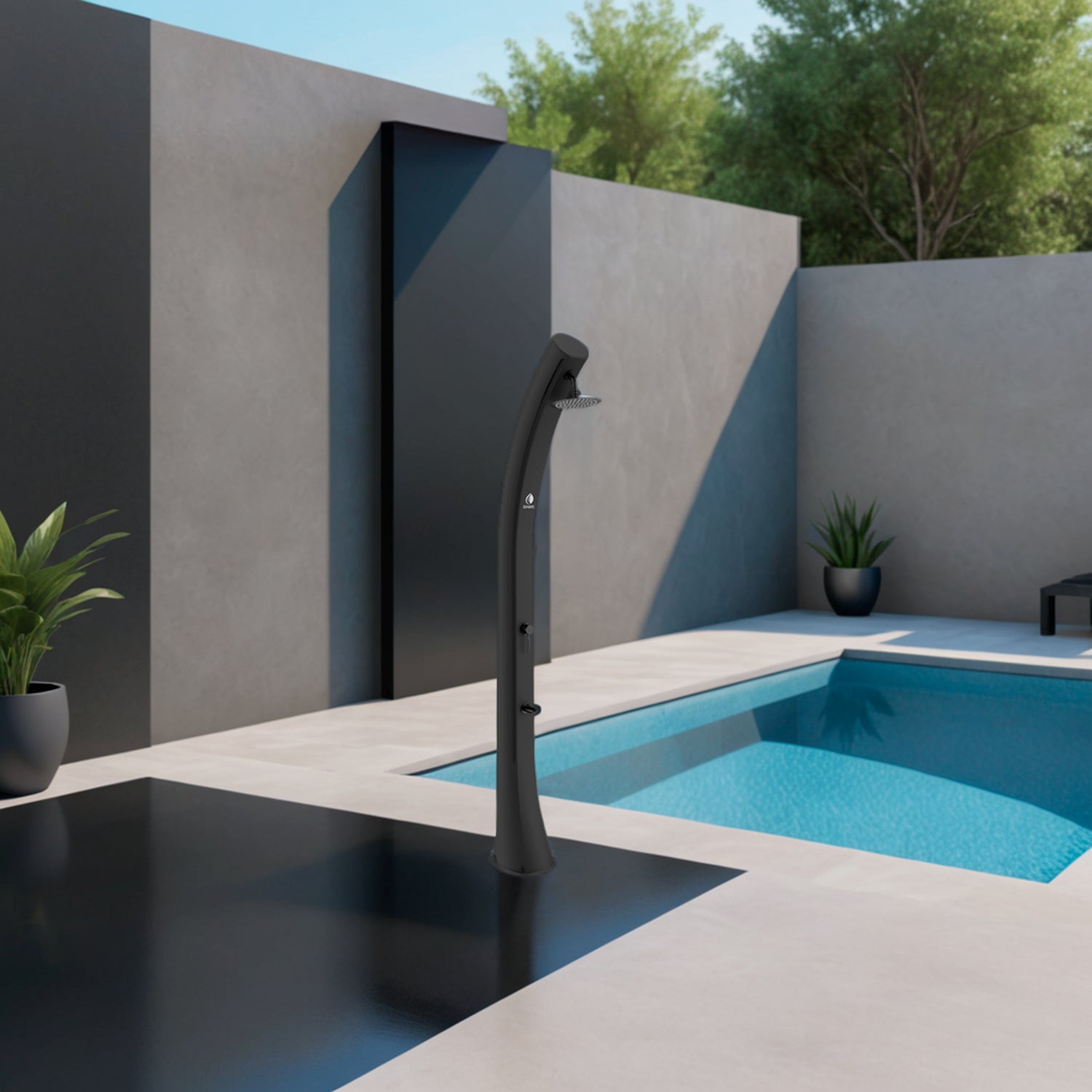 Doccia Solare Nera Sined Sole Xxl Eleganza e Funzionalita Per Il Tuo Giardino