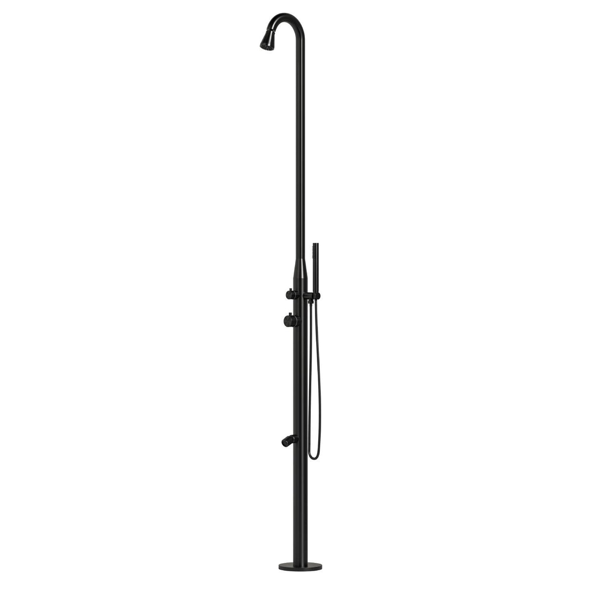 Doccia Esterna Nera In Acciaio Inox Aisi 316l nautico
