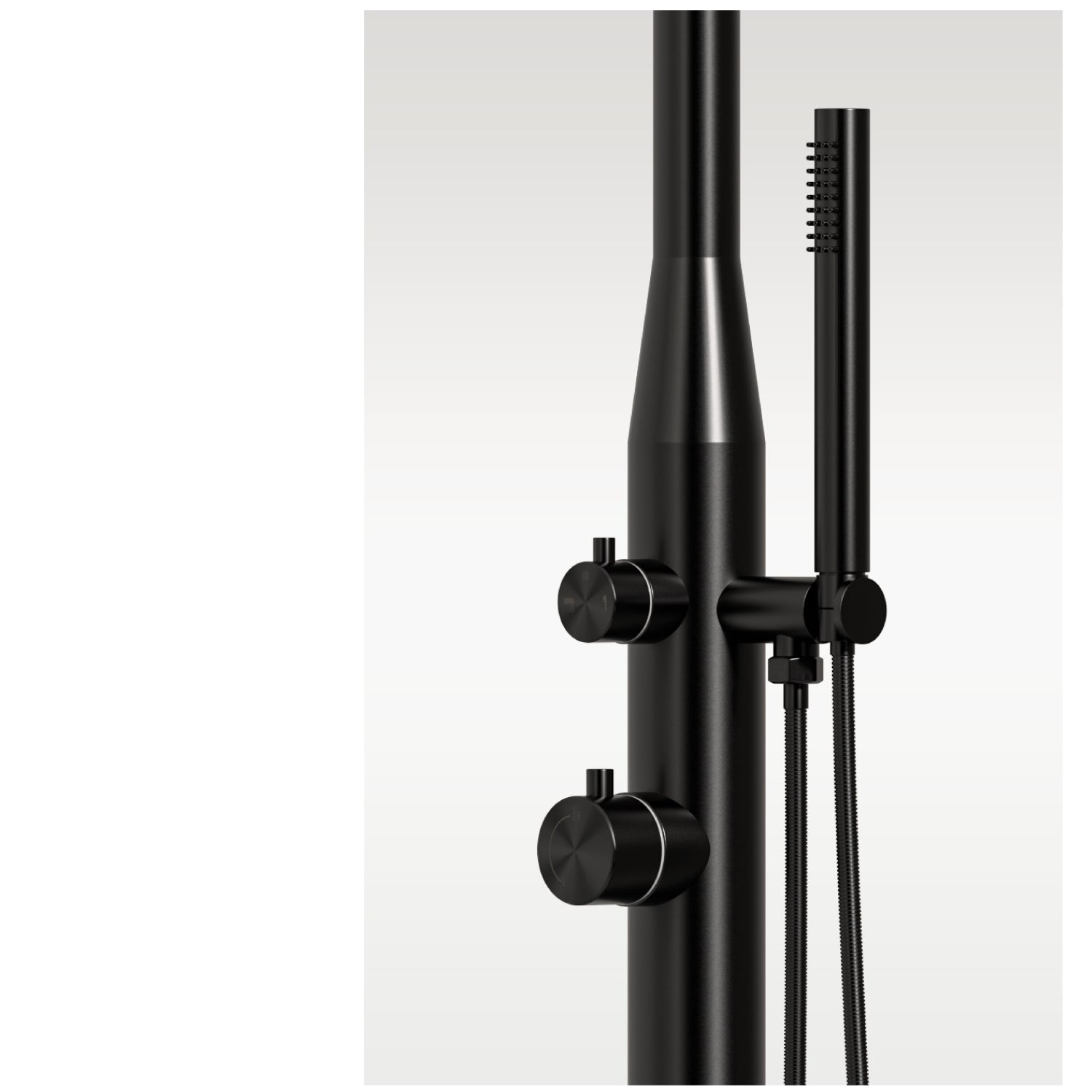 Doccia Esterna Nera In Acciaio Inox Aisi 316l Design Elegante e Resistente Con Acqua Calda e Fredda Acquista Ora Con Spedizione Veloce e Garanzia Postvendita
