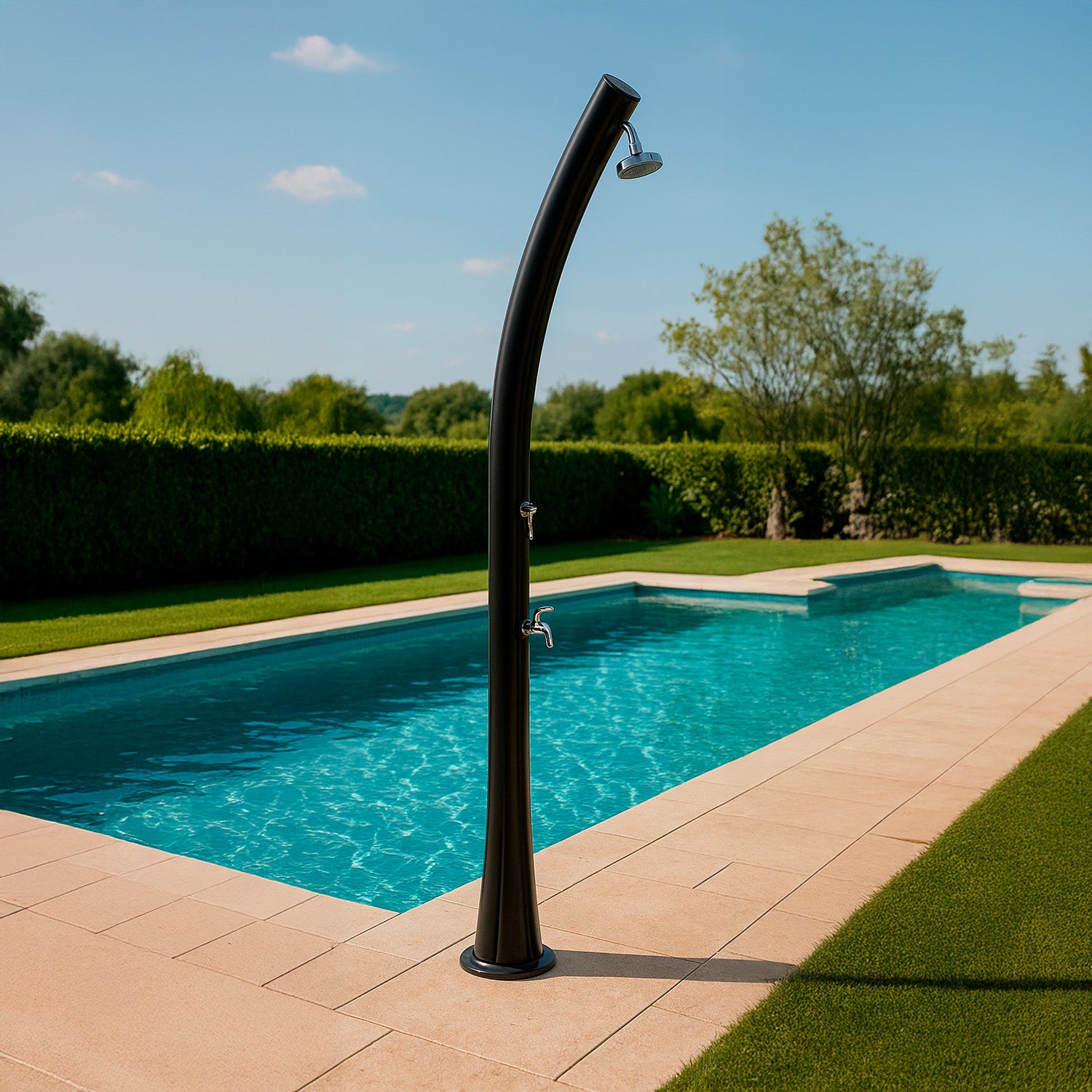 Doccia Solare Nera Rio Design Elegante Materiali Resistenti Acquisto Sicuro
