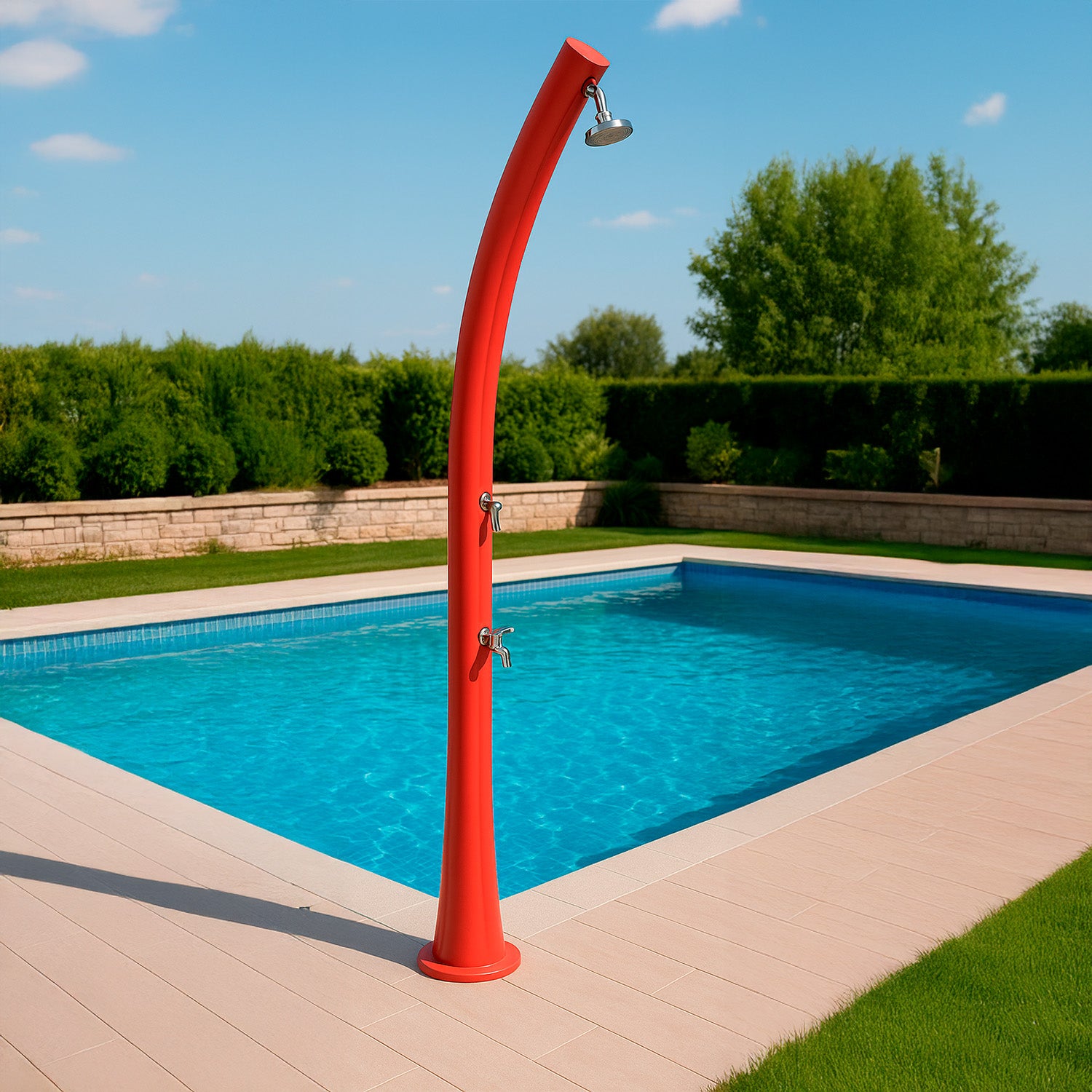 Doccia Solare Rio Rossa Design Elegante Materiali Resistenti Acqua Calda Gratuita Acquista Ora Con Spedizione Veloce e Garanzia