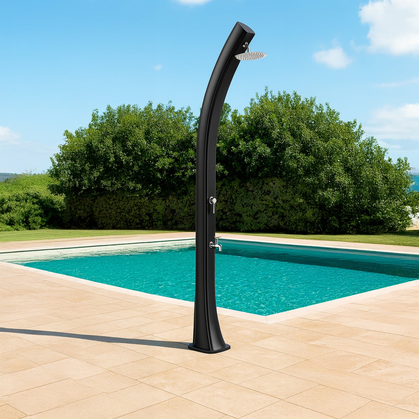 Doccia Solare Nera Rio Xxl Design Elegante Materiali Resistenti Acquisto Sicuro