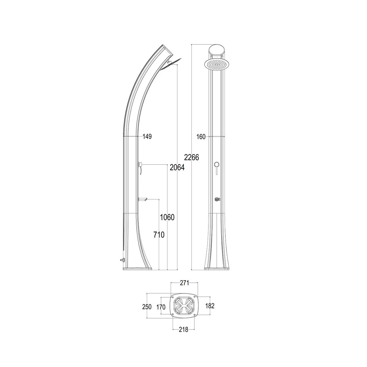 Doccia Solare Rioxxl Verde Design Elegante Materiali Resistenti Acqua Calda Gratuita Acquista Ora Con Spedizione Veloce e Garanzia