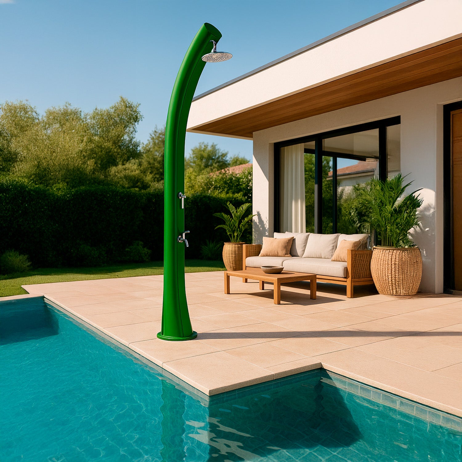 Doccia Solare Rioxxl Verde Design Elegante Materiali Resistenti Acqua Calda Gratuita Acquista Ora Con Spedizione Veloce e Garanzia